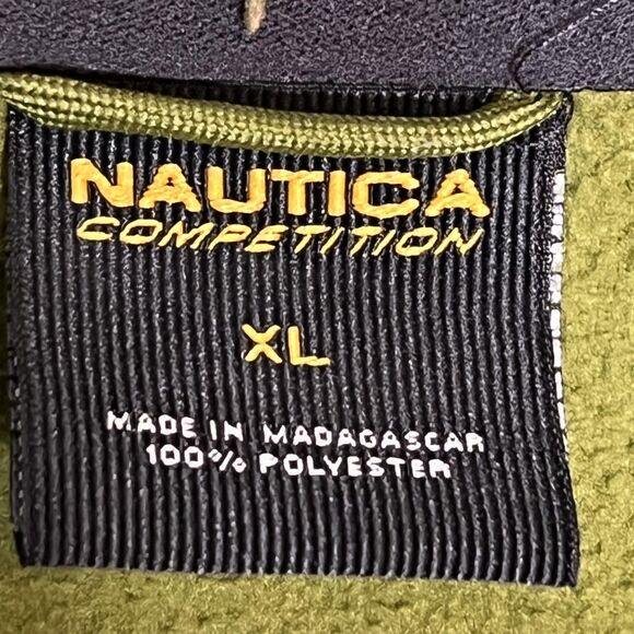 Nautica Competition Pullover Mens XL Green Black Fleece 1/4 Zip Jacket Outdoors - Picture 4 of 12